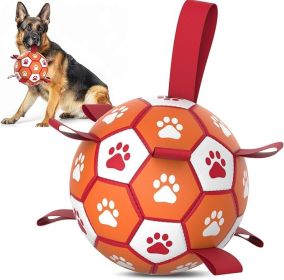 Diman Dog Soccer Balls Toys: Dog Balls with Straps for Indoor Outdoor Play, Pet Toys Balls for Small Medium, Doggie Birthday Gift Diman Dog Soccer Balls Toys: Dog Balls with Straps for Indoor Outdoor Play, Pet Toys Balls for Small Medium, Doggie Birthday Gift